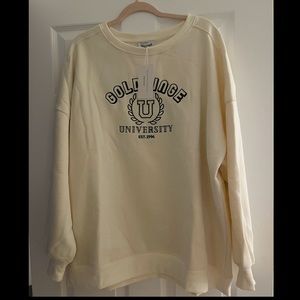 SOLD Gold Hinge Boyfriend University Sweatshirt